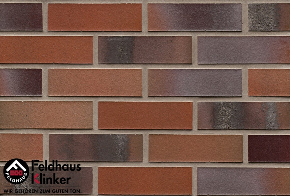 Клинкерная плитка Feldhaus Klinker R560NF 14 carbona carmesi colori